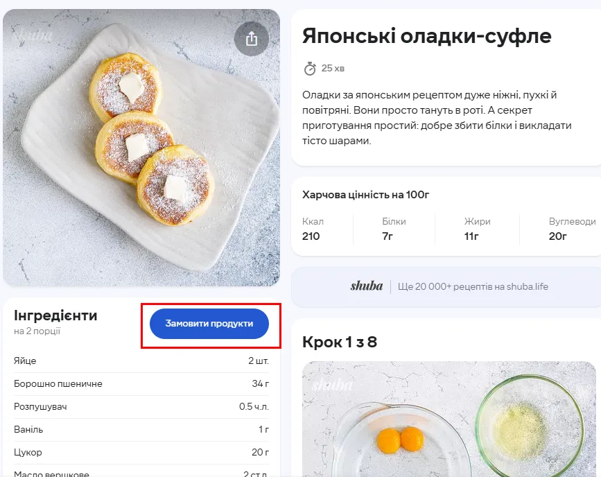 Приклад реалізації на сайті &laquo;Сільпо&raquo;